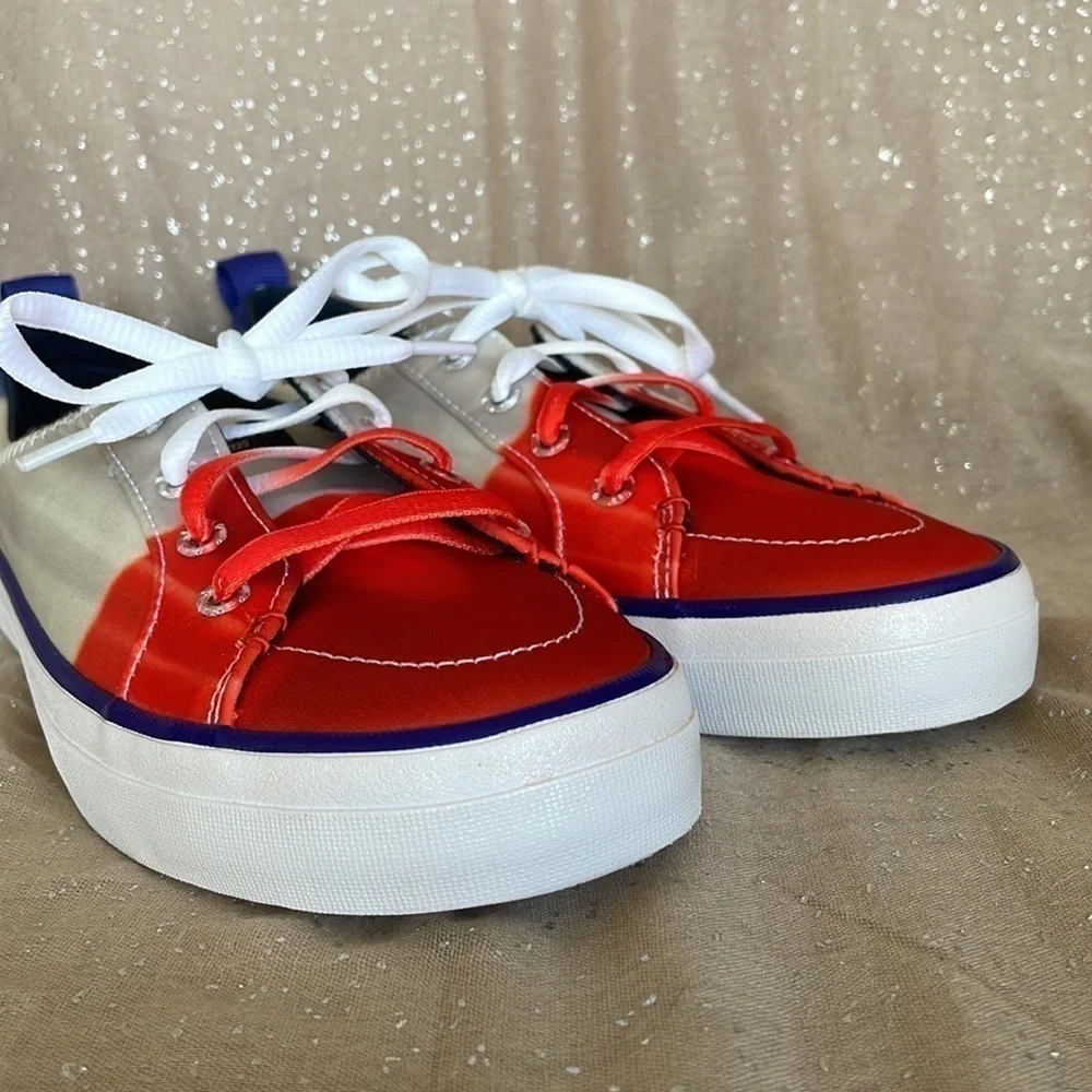 Brand New Sperry x Popsicle Red White & Blue Patriotic American Lace Up Sneakers